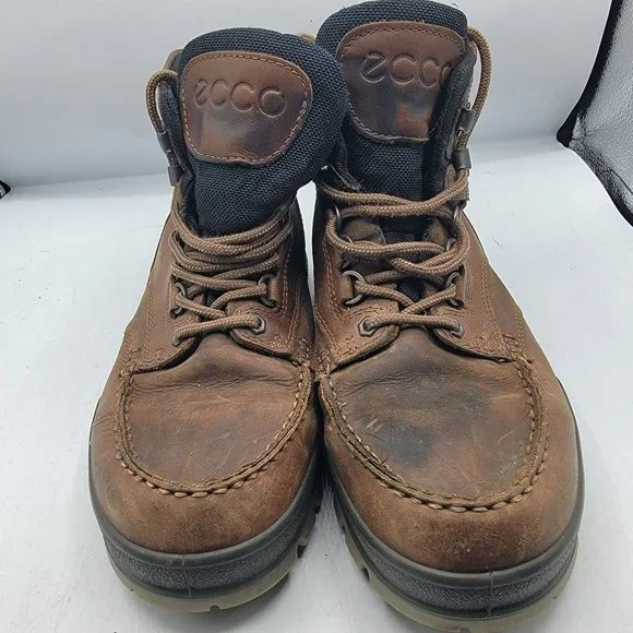Ecco Track 25 High Mens Brown Boots Ankle Hiking Boots Gore